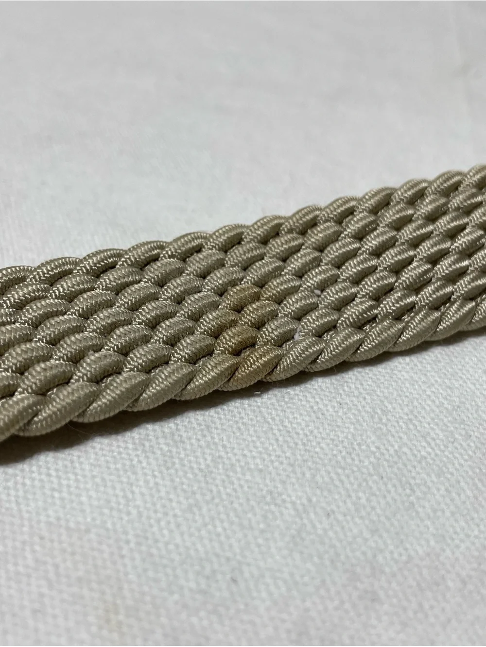 Orvis Braided Rope & Leather Trim Stretch Belt Men’s 42 Beige Brown Outdoor